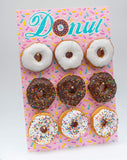 Donut Grow Up Donut Wall Display Stands | Two Donut Stands for Donut Party Decorations | Donut Board, Birthday Party Supplies for Dessert Table
