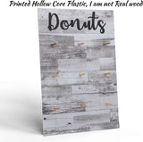 Donut Wall Display Stand with Rustic Light Wood Design | Plastic Donut Stand for Donut Party Decorations | Donut Board, Supplies for Dessert Table