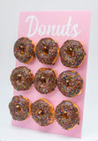 Donut Wall Display Stand with Blue/Pink Dot Design Supplies for a Gender Reveal, Birthday Or Baby Shower