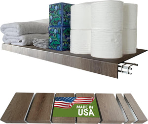 Wire Shelf Cover up to 40 Inch Shelf Coverage, 12 inch Depth - Interlocking Vinyl Shelf Liners