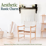 Hanging Quilt Rack with Shelf