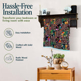 Hanging Quilt Rack with Shelf