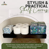 Wooden Shelf Covers for 16-Inch Deep Wire Racks - Each Set Covers 36 Inches Wide Pantry Interchangeable Shelf Liners for Wire Rack Shelving, Perfect for Pantry Organization (Black)