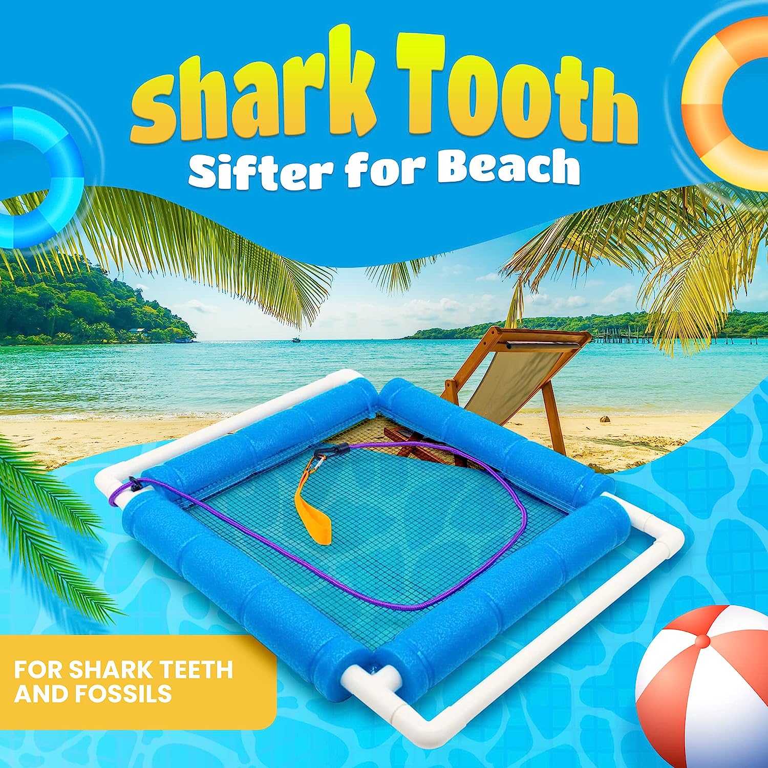 Beachcombing Shark Tooth Sifter - Lightweight Sand Sifter for