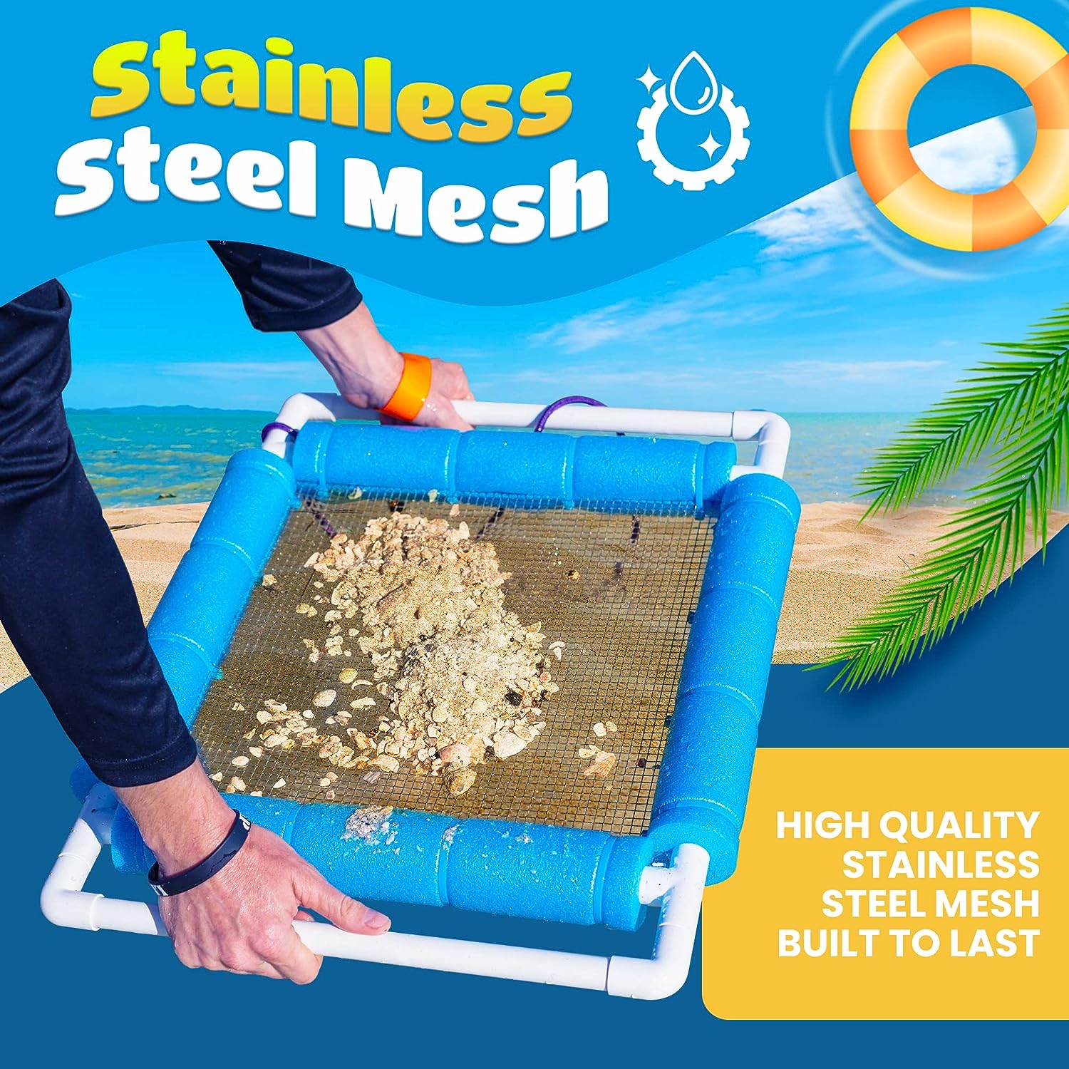 Beachcombing Shark Tooth Sifter - Lightweight Sand Sifter for Shark Te ...