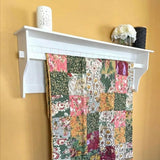 Hanging Quilt Rack with Shelf