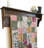 Hanging Quilt Rack with Shelf
