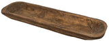 Long Wooden Dough Bowls For Decor Centerpiece, Hand Carved Rustic Wood Dough Bowl Baguette Bowl