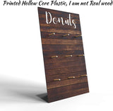 Donut Wall Display Stand with Rustic Wood Design Donut Text|